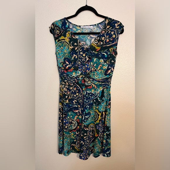 Notations Dresses & Skirts - Notations Cap Sleeve Paisley Print Dress – Size S (NWOT)